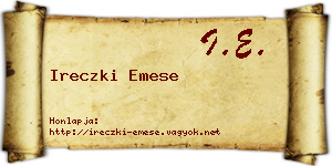 Ireczki Emese névjegykártya
